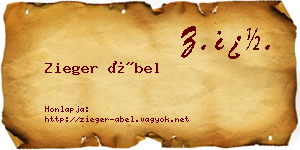 Zieger Ábel névjegykártya